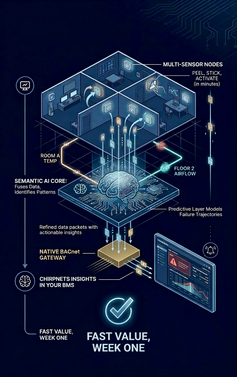 Chirpnets sensor to insight flow